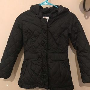 Girls black hooded Total Girl jacket